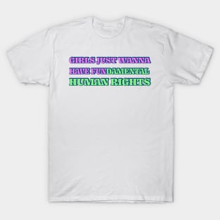 Girls just wanna have fundamental human rights T-Shirt